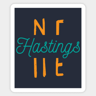 Hastings Nebraska City Typography Sticker